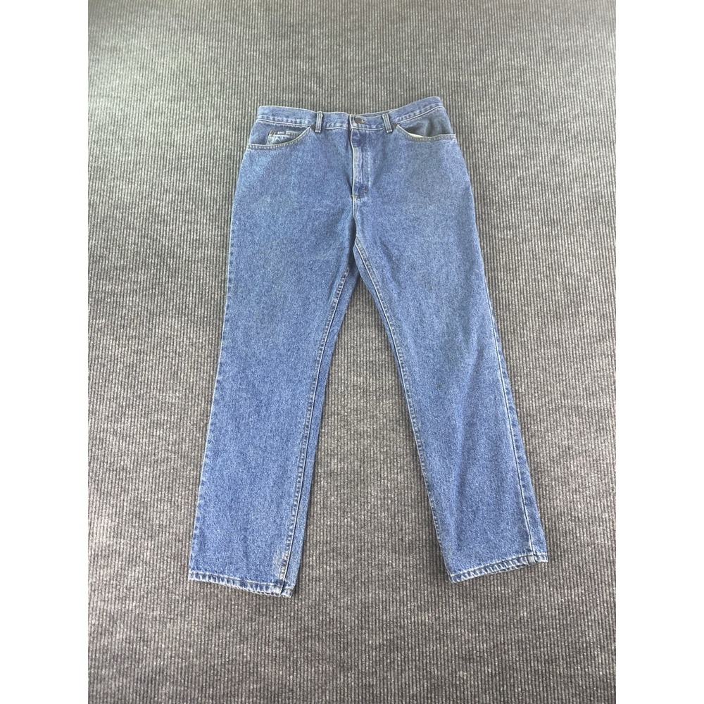 Vintage Lee Jeans Mens 38x32 Blue Cotton Relaxed Fit Casual Premium Denim USA